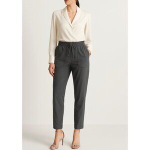 Banana Republic Pants Sz Large Quiet Luxury Jogger Gray Tencel Lyocell Eco Comfy